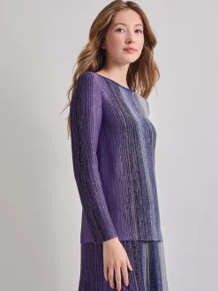 Shimmer Lurex Knit Tunic|Misook Hot