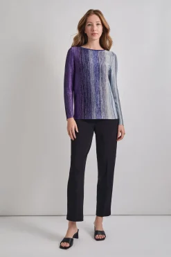 Shimmer Lurex Knit Tunic|Misook Hot