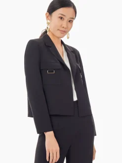 Soft Crepe Cropped Blazer|Misook Discount