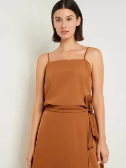 Square Neck Cami - Woven Twill|Misook Discount