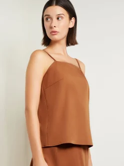 Square Neck Cami - Woven Twill|Misook Discount
