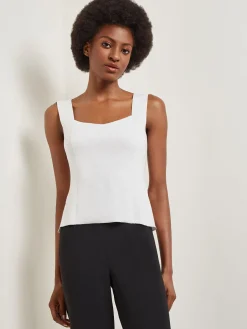 Square Neck Knit Tank|Misook Discount