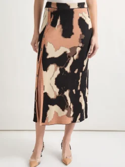 Straight Jacquard Soft Knit Midi Skirt|Misook Hot