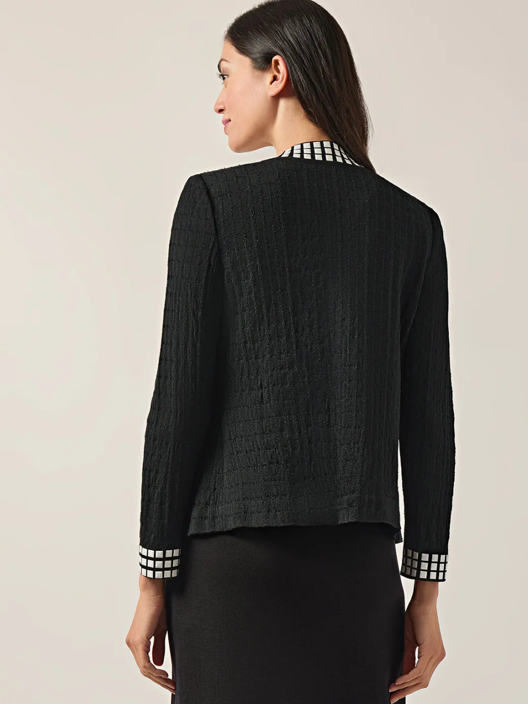 Studded Open Neck Jacket|Misook Outlet