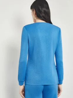 Tailored Fit Jacket - Ribbed Detail Flat Knit|Misook Best