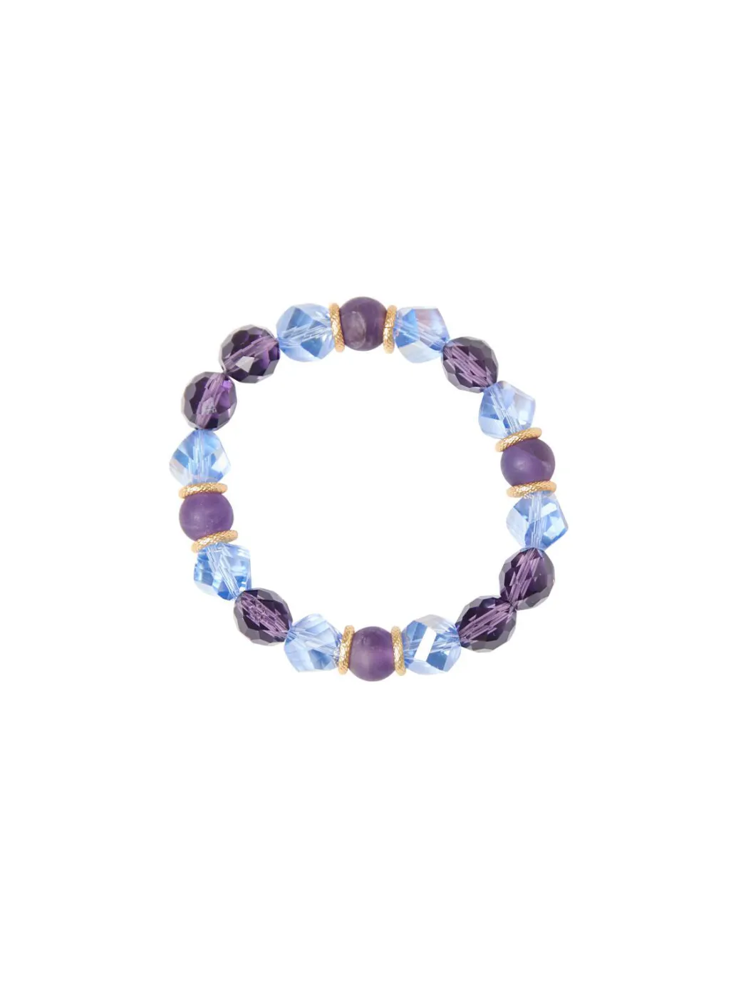 Tanzanite and Matte Gold Bracelet|Misook Fashion