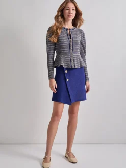 Tweed Knit Peplum Jacket|Misook Sale