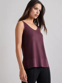 V-Neck Soft Knit Tank Top,|Misook Outlet