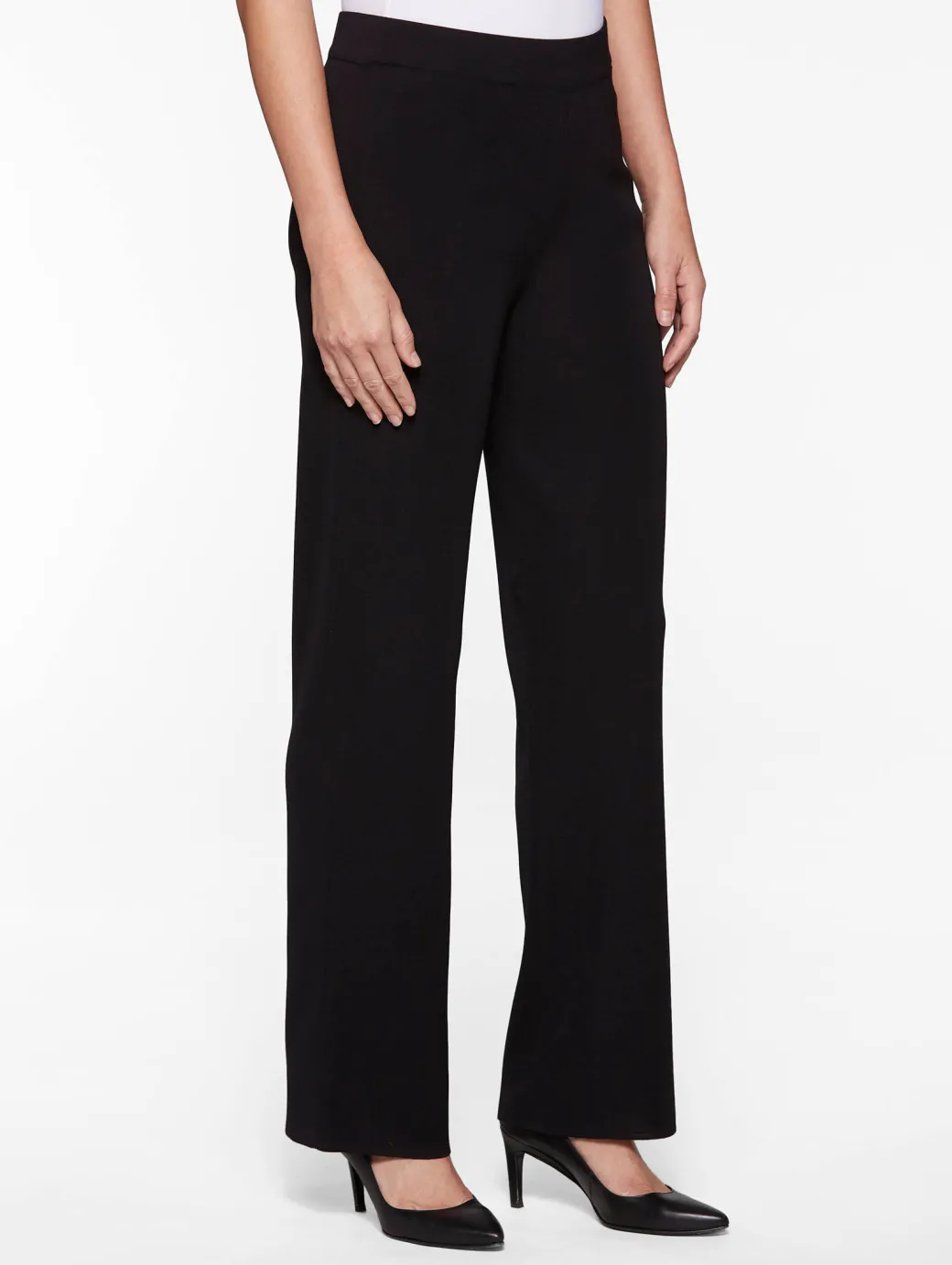 Wide Leg Knit Pant|Misook Hot
