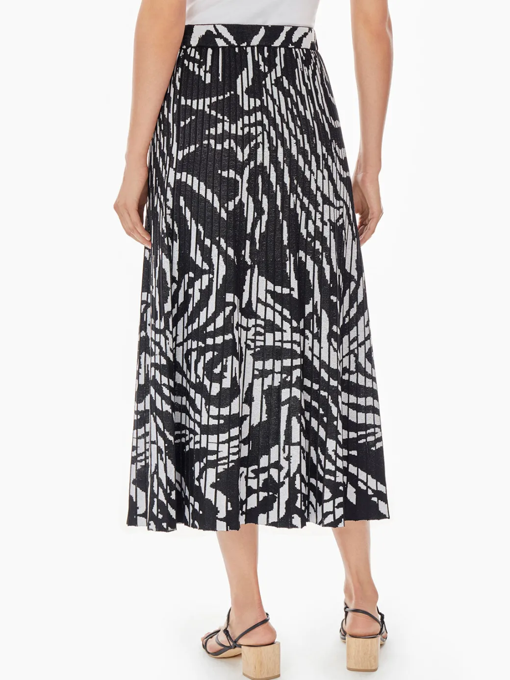 Zebra Swirl Soft Knit Skirt|Misook Sale